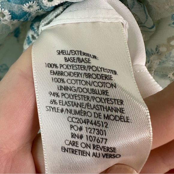 NWT Alice+Olivia Jocelyn Floral Smocked Cotton Ruffle Mini Dress SZ US 14 - Picture 6 of 10